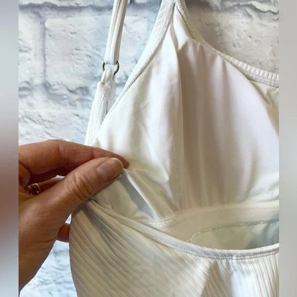 Andie Amalfi One Piece Swimsuit, white, large tall - Picture 5 of 6